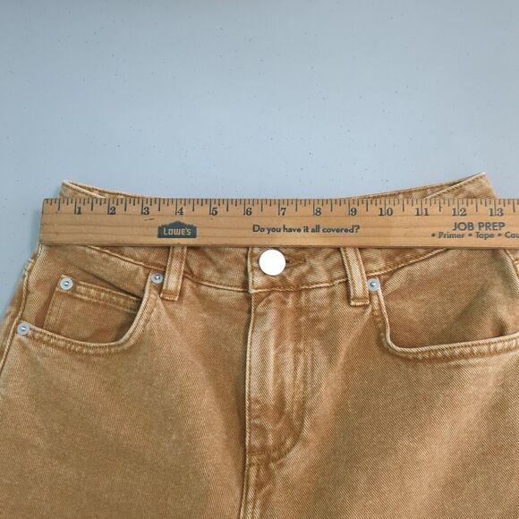ASOS DENIM 30 tan brown Wide Leg High Rise Jeans Casual 26 - Picture 4 of 6